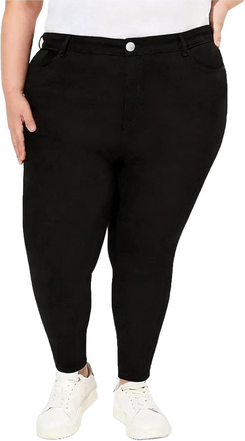 Plus Size Skinny Jeans for Women High Waist High Stretchy Extra Full Length Denim Jeans Pants