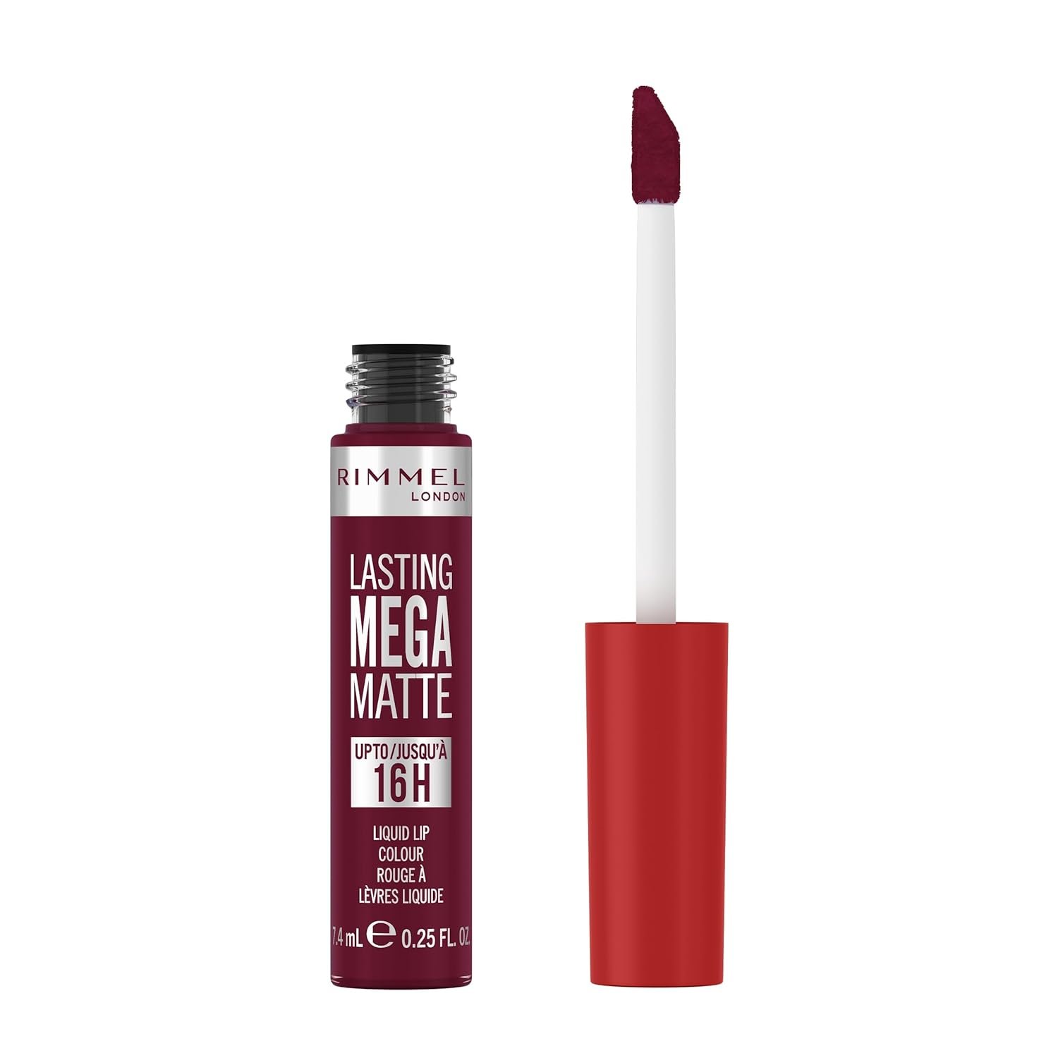 Rimmel London Lasting Mega Matte Liquid Lipstick, Long-Lasting, Hydrating, Vegan Formula – 810 – Plum this Show, 0.25oz