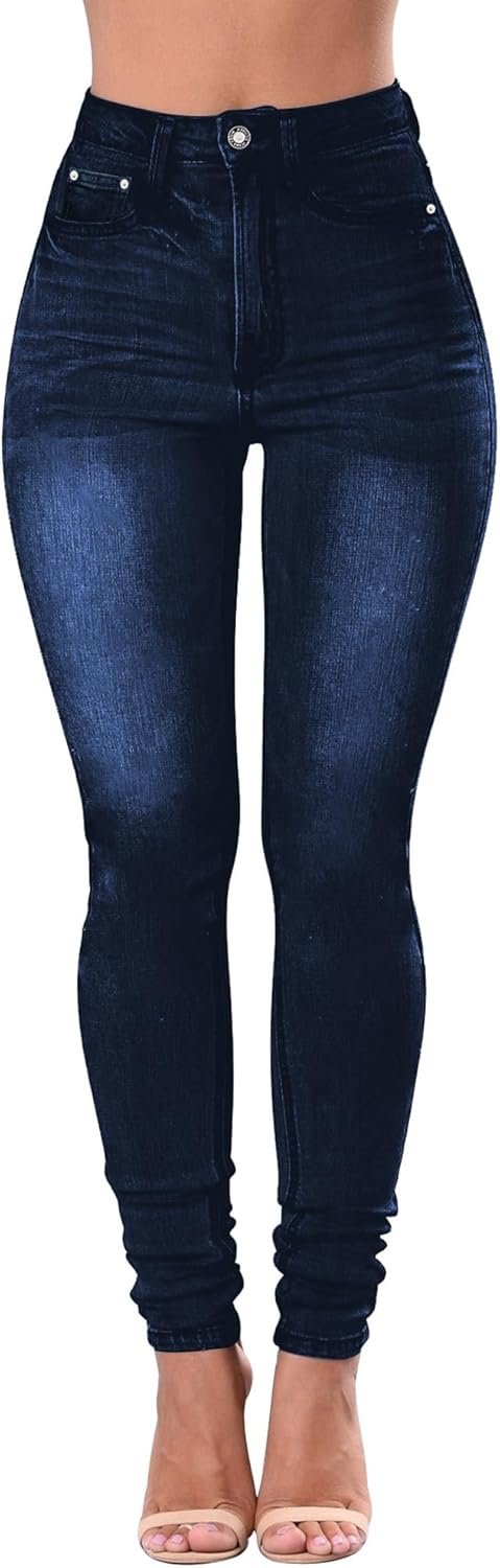 Women’s High Waisted Jeans for Women Distressed Stretch Jeans for Women Ripped Butt Lift Jeans Denim Pants