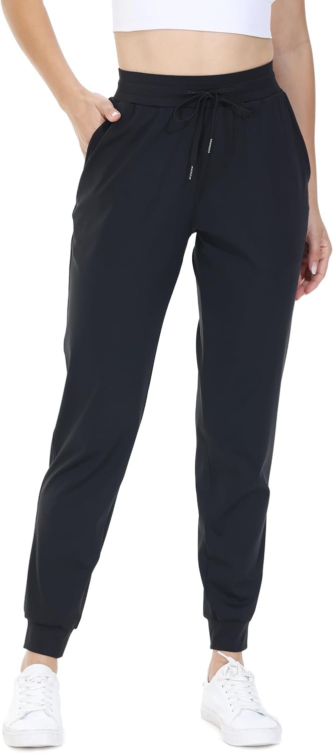 Womens Athletic Joggers Track Pants Gym Wear Workout Running Sweatpants with Pockets Travel Casual Stretch Bottoms