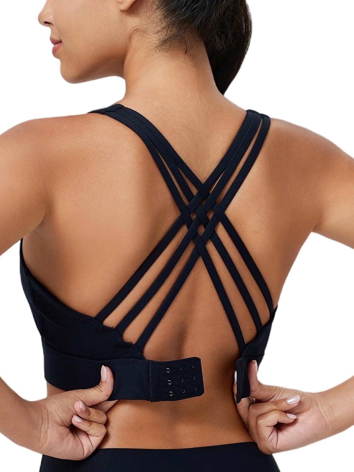 High Impact Sports Bra for Women High Support Molded Cups Strappy Women’s Sports Bra for Workout,Training and Running