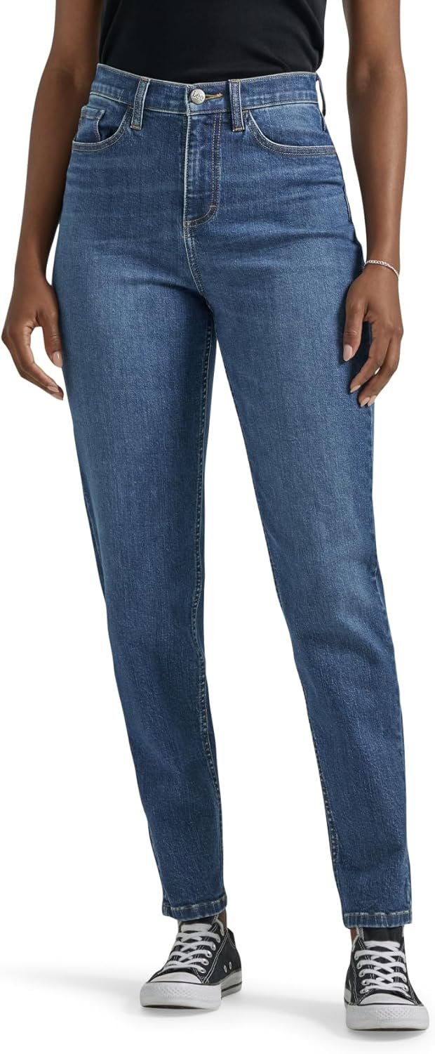 Lee Womens Legendary High Rise Mom Jean