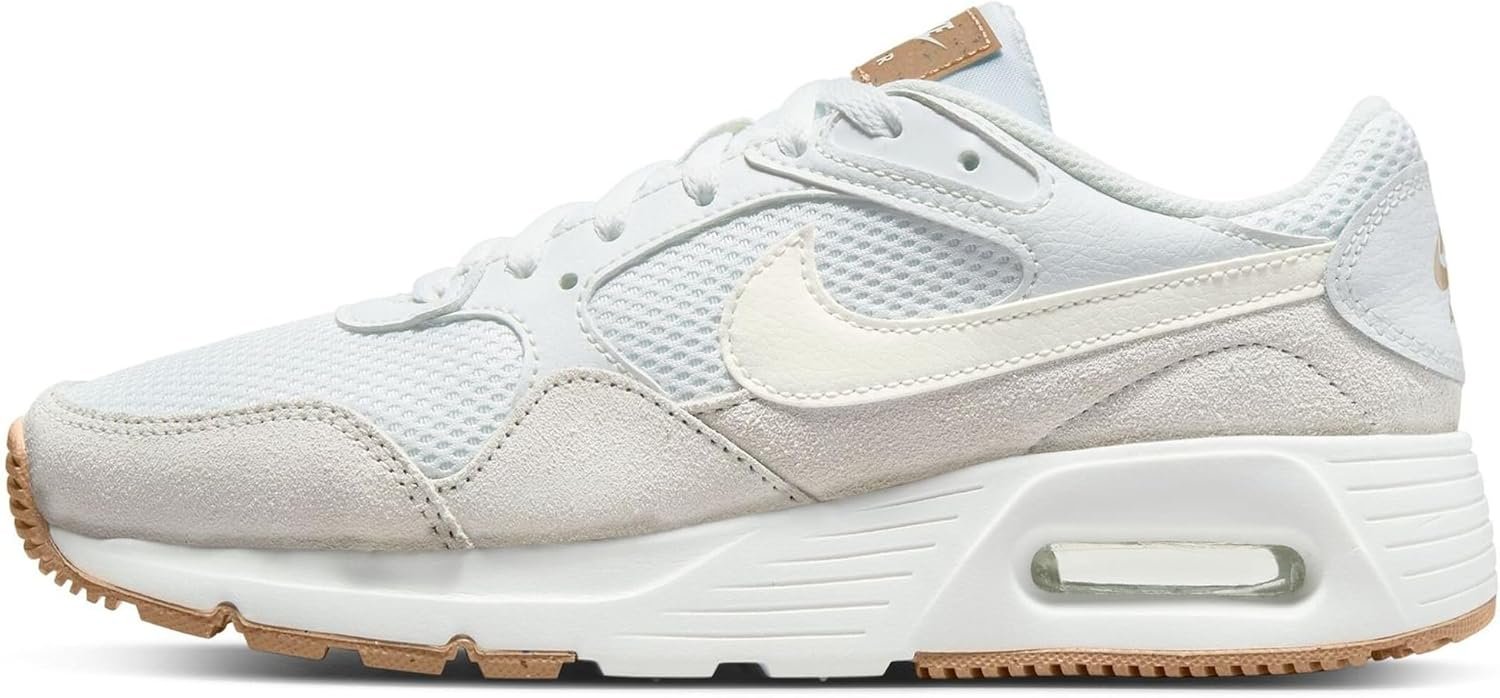 Nike WMNS Women’s Air Max SC Running Shoes, Summit White Sail Platinum Tint Hemp, 40.5 EU