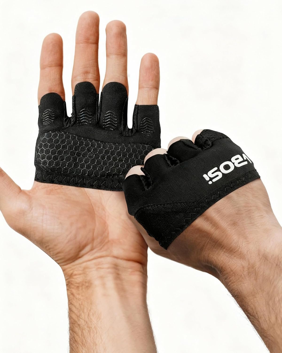 Weight Lifting Gloves, Short Micro Workout Gloves for Men & Women, Grip Pads with Full Palm Protection,Great for Weightlifting,Gym,Cross Training,Powerlifting
