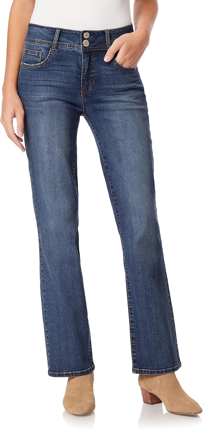 Angels Forever Young Women’s Curvy Bootcut Mid-Rise Jeans (Standard and Plus)