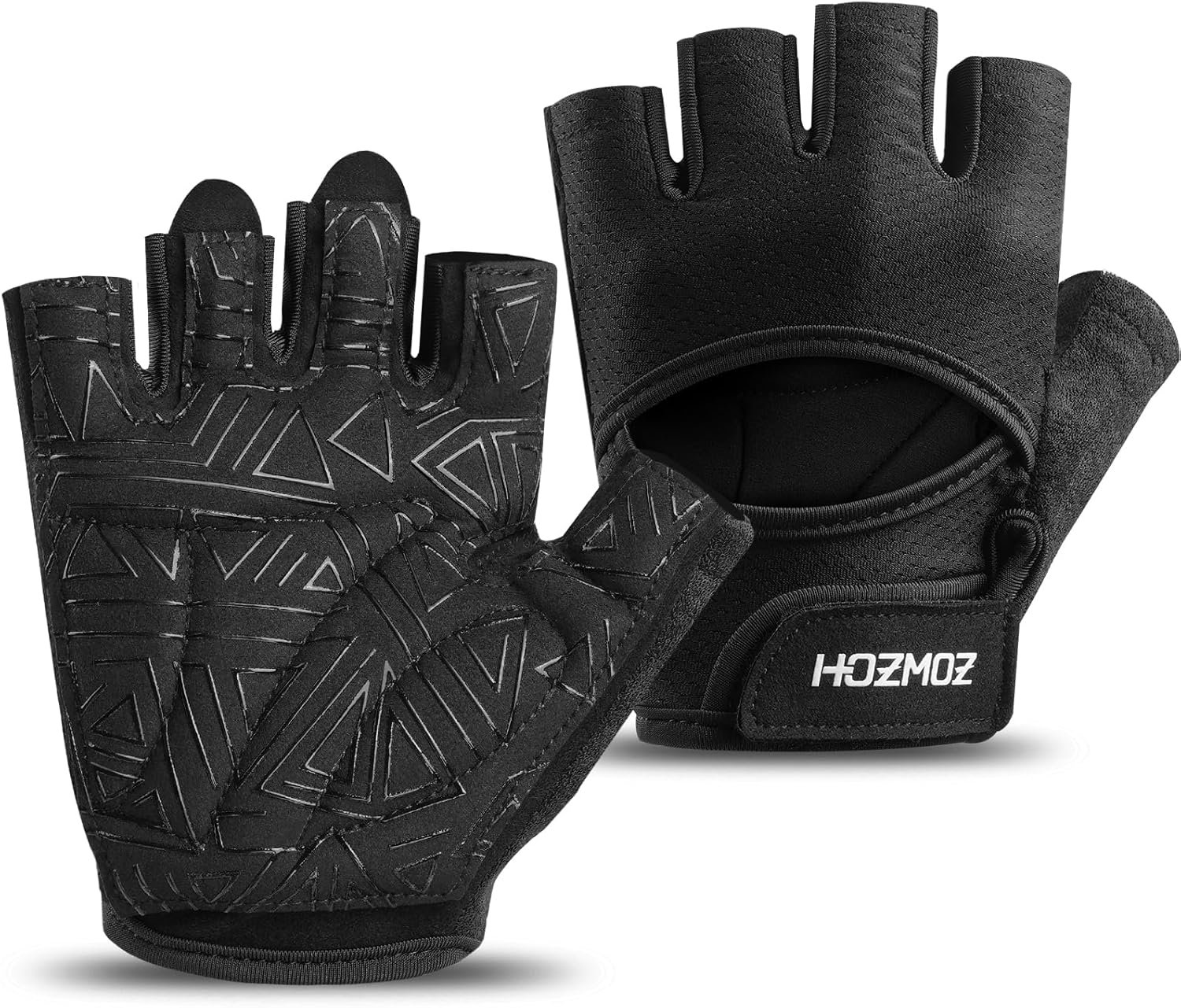 Ventilated Weight Lifting Gloves, Thick Padded Workout Gym Gloves with Full Palm Protection & Grip & Shock Absorption for Women & Men’s Fitness Exercise Training