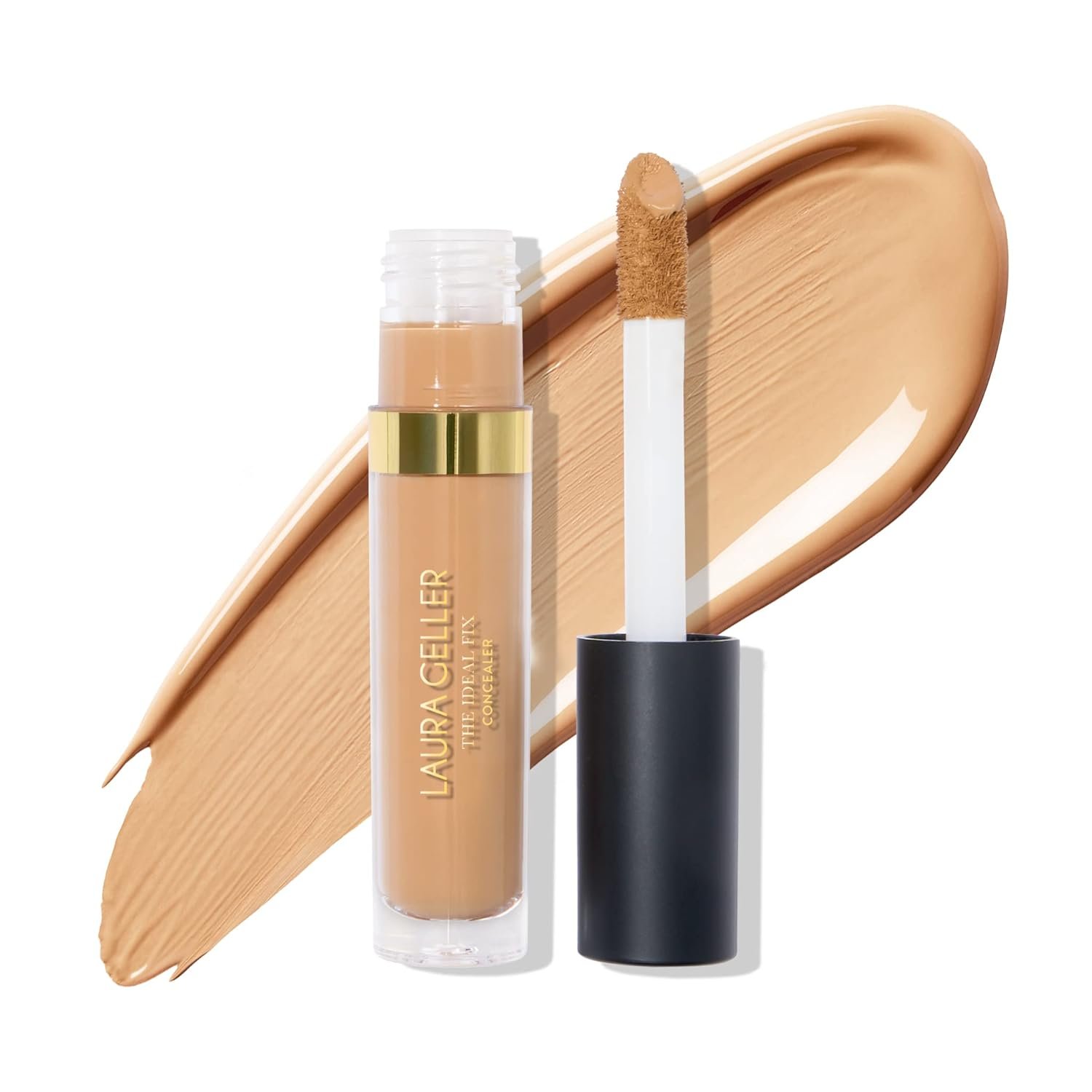 LAURA GELLER NEW YORK The Ideal Fix Concealer – Medium – Buildable Medium to Full Coverage Liquid Concealer – Covers Under Eye Dark Circles & Blemishes – Long-Lasting