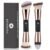 KINGMAS Foundation Brushes, 2Pcs Premium Bronzer Brush Double Ended Contour Makeup Brushes for Buffing Liquid, Cream, Powder, Blending Face Makeup