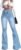 KDF High Waisted Flare Jeans for Women Bell Bottom Jeans with Belt for Women Stretch Wide Leg Jeans