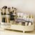 360° Rotating Vanity Makeup Organizer with Brush Holder, Large Spinning Cosmetic Storage for Skincare, Perfumes and Lotions
