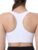 Ruched Sports Bra for Women Racerback V-Neck Workout Bras Padded Seamless Longline Yoga Bra