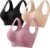 MIOTAN Women’s Sports Bras with Removable Pads Wireless Full Coverage Comfortable