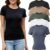 5 Pack Crew Neck T Shirts for Women Daily Casual Womens Fitted Tshirt Basic Tops for Women Stretchy Womens Tees