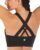 RUNNING GIRL Sports Bras for Women,Padded Strappy Sports Bras Criss-Cross Back Medium Support Sports Bras with Removable Cups