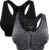 Women’s Zip Front Sports Bra Wireless Post-Surgery Bra Active Yoga Sports Bras